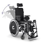 Ficha técnica e caractérísticas do produto Cadeira de Rodas Alumínio AVD Reclinável 42 Cm Preta - Ortobras
