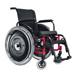 Ficha técnica e caractérísticas do produto Cadeira de Rodas Avd Alumínio Pés Fixos 44cm Vermelha Ortobras (cód. 10584)
