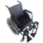 Ficha técnica e caractérísticas do produto Cadeira de Rodas AVD Alumínio X Duplo Pés Eleváveis 40cm Azul Glacial Ortobras (Cód. 7187)