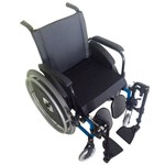 Ficha técnica e caractérísticas do produto Cadeira de Rodas Avd Alumínio X Duplo Pés Eleváveis 40cm Azul Glacial Ortobras (cód. 7187)
