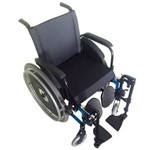 Ficha técnica e caractérísticas do produto Cadeira de Rodas Avd Alumínio X Duplo Pés Eleváveis 44cm Azul Glacial Ortobras (cód. 7188)