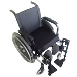 Ficha técnica e caractérísticas do produto Cadeira de Rodas Avd Alumínio X Duplo Pés Eleváveis 42cm Branco Ortobras (cód. 7183)