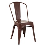 Ficha técnica e caractérísticas do produto Cadeira Iron Tolix - Metal - Marrom Chocolate - Mobili