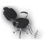 Ficha técnica e caractérísticas do produto Cadeira para Cabeleireiro Corsa Reclinável LX Preto 3D