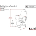 Ficha técnica e caractérísticas do produto Cadeira Poltrona Croma Fixa Sem Cabeçote Kixiki