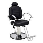 Cadeira Poltrona Hidráulica Barbeiro Letícia - Fabricante: Darus Design - Cor: Preto Acetinado