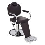 Cadeira Poltrona Hidráulica Barbeiro Pop - Fabricante: Darus Design - Cor: Marrom Croco