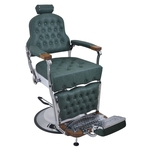 Cadeira Poltrona Hidráulica Para Barbeiro Tokio Reclinável - Fabricante: Darus Design - Cor: Verde Musgo
