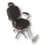 Ficha técnica e caractérísticas do produto Cadeira Poltrona para Cabeleireiro Corsa Luxo Fixa Café 3d