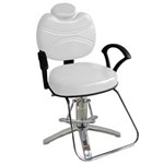 Ficha técnica e caractérísticas do produto Cadeira Poltrona para Cabeleireiro Luana Reclinável Branca