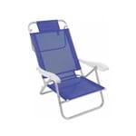 Ficha técnica e caractérísticas do produto Cadeira Praia em Aluminio Banho de Sol Marinho - Zaka