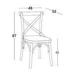 Ficha técnica e caractérísticas do produto Cadeira X Cor Preto