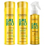 Cadiveu Sol do Rio Duo Kit Shampoo (250ml), Condicionador (250ml) e Beach Waves (215ml)