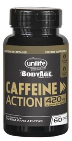 Ficha técnica e caractérísticas do produto Cafeina Caffeine Action 60 Cápsulas 420mg Unilife