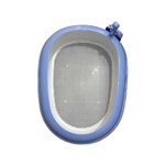 Ficha técnica e caractérísticas do produto Caixa Areia Gatos Moderna Oval com Grade e Pá Azul