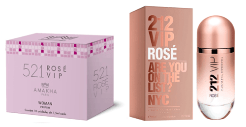 Caixa de Flaconetes - 521 Vip Rosé (Ref. 212 Vip Rosé) - 10 Unidades (...