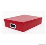 Ficha técnica e caractérísticas do produto Caixa Organizadora A4 34x25x7cm Vermelha Boxgraphia