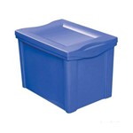 Caixa Organizadora com Tampa 30l Plástico Azul Color Ordene
