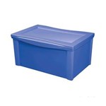 Ficha técnica e caractérísticas do produto Caixa Organizadora com Tampa 65L Plástico Azul Cor Ordene Ordene