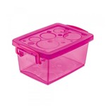 Ficha técnica e caractérísticas do produto Caixa Organizadora com Trava 4 Litros Pink Ordene