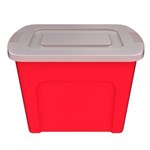 Ficha técnica e caractérísticas do produto Caixa Organizadora Decorativa 80 L Vermelho - Vermelho