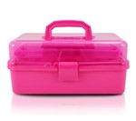 Ficha técnica e caractérísticas do produto Caixa Organizadora Transparente Pink Alx17185 Jacki Design