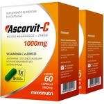 Ficha técnica e caractérísticas do produto 2 Caixas Ascorvit-C Vitamina C 1000mg 60 cápsulas Maxinutri
