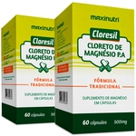 Ficha técnica e caractérísticas do produto 2 Caixas Cloresil (Cloreto Magnésio P.A.) 500mg 60cps Maxinutri