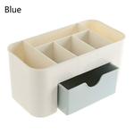 Caixas de armazenamento de plástico com pequena gaveta Tabletop Caddy Caixa de armazenamento de cosméticos papelaria Sundries na casa de banho
