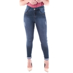 Ficha técnica e caractérísticas do produto Calça Jeans Skinny 5 Bolsos Estonada