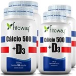 Ficha técnica e caractérísticas do produto Cálcio 500 + D3 Fitoway - 480 Cáps