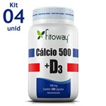Ficha técnica e caractérísticas do produto CALCIO 500 + D3 FITOWAY - 4x 180 CAPS