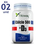 Ficha técnica e caractérísticas do produto CALCIO 500 + D3 FITOWAY - 2x 180 CAPS