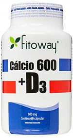 Ficha técnica e caractérísticas do produto Calcio 600 + D3-60 Cápsulas - Fitoway, Fitoway
