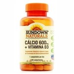Ficha técnica e caractérísticas do produto Cálcio (600mg) + Vitamina D3 - 120 Comprimidos - Sundown