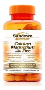 Ficha técnica e caractérísticas do produto Cálcio e Magnésio C/Zinco Sundown 100 Comprimidos Importado