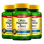 Cálcio, Magnésio e Zinco - 3x 60 Cápsulas - Maxinutri