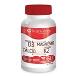 Ficha técnica e caractérísticas do produto Cálcio, Magnésio, Vitaminas D3 e K2 60 Cápsulas