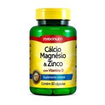 Ficha técnica e caractérísticas do produto Cálcio + Magnésio + Zinco 60 Cápsulas 600mg Maxinutri