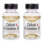 Cálcio + Vitamina D - 2 Un de 60 Cápsulas - Take Care