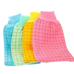 Ficha técnica e caractérísticas do produto 2 camadas de toalha luvas esfoliante banho Mitt Esfregar Body Scrub Duche