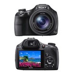 Ficha técnica e caractérísticas do produto Câmera Digital Sony DSC-HX400 Preta - 20.4 MP, LCD 3.0", Zoom Óptico 50x, Lentes Carl Zeiss, Foto 3D, Menu Diversão, Wi-Fi, NFC e Vídeo Full HD