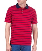 Ficha técnica e caractérísticas do produto Camisa Polo Masculina Vermelha Listrada 49662 Colombo