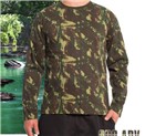 Ficha técnica e caractérísticas do produto Camisa Camuflada Verde Exército Camiseta Manga Longa Tamanho M Marca Oro
