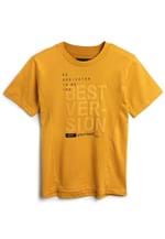 Ficha técnica e caractérísticas do produto Camiseta EVER.BE Menino Lettering Amarela