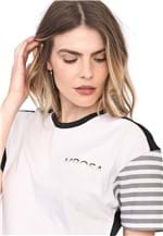 Ficha técnica e caractérísticas do produto Camiseta Morena Rosa Recorte Branca