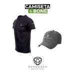 Ficha técnica e caractérísticas do produto Camiseta Pima Merodach Preta Tam G + Boné Cinza