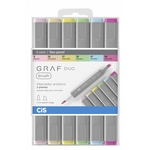 Ficha técnica e caractérísticas do produto Caneta Cis Graf Duo Brush - Estojo com 6 Cores Pastel