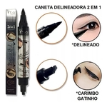 Ficha técnica e caractérísticas do produto Caneta Delineador Carimbo Olho Gatinho Longo 2 Em 1 Tango