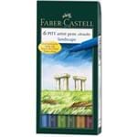 Ficha técnica e caractérísticas do produto Caneta Pincel Pitt Estojo com 6 Cores Paisagem Ref.167105 Faber-Castell